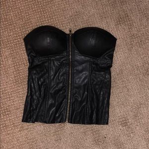 Leather Corset Top